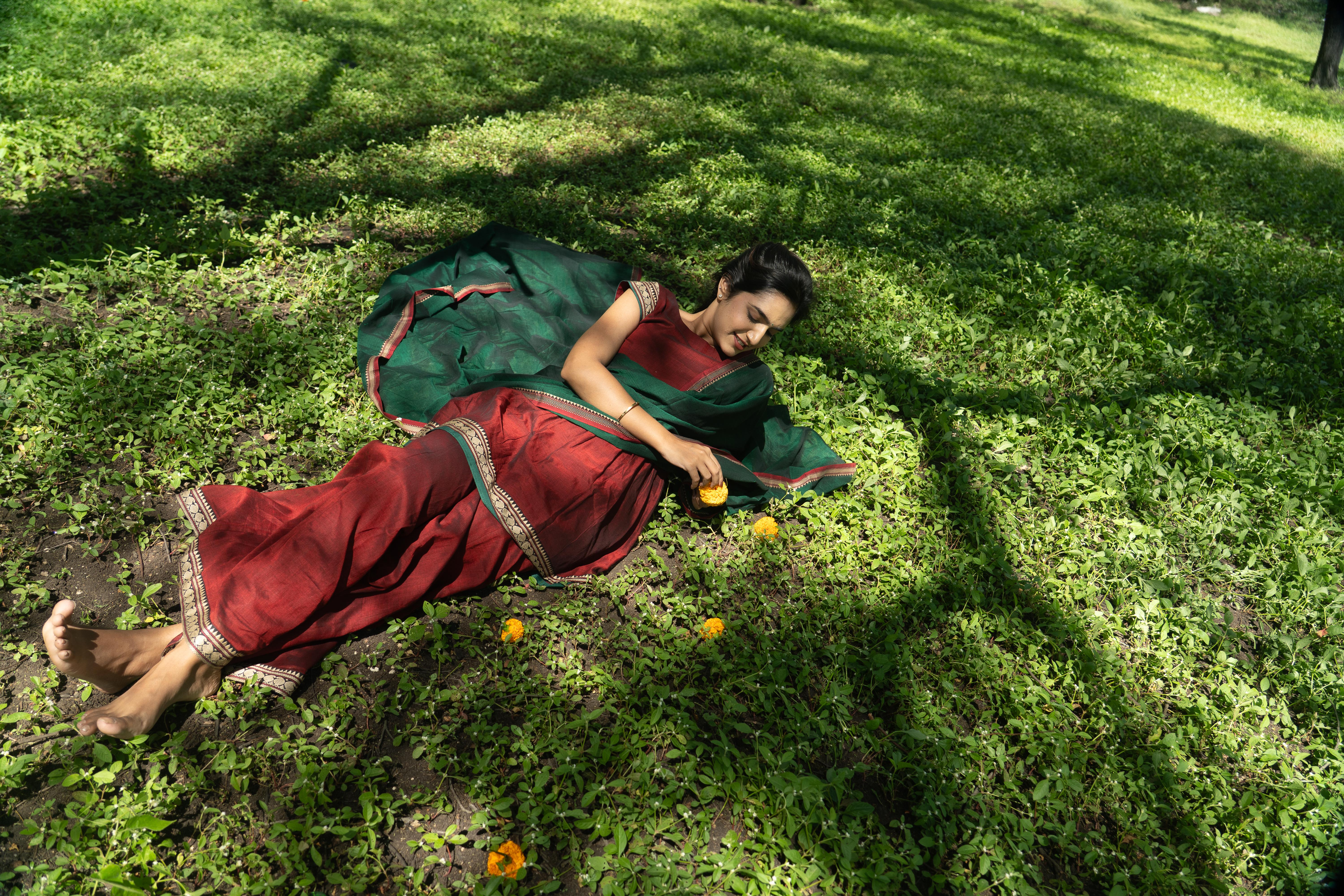 Maroon Sharara Set (Green Dupatta Only)
